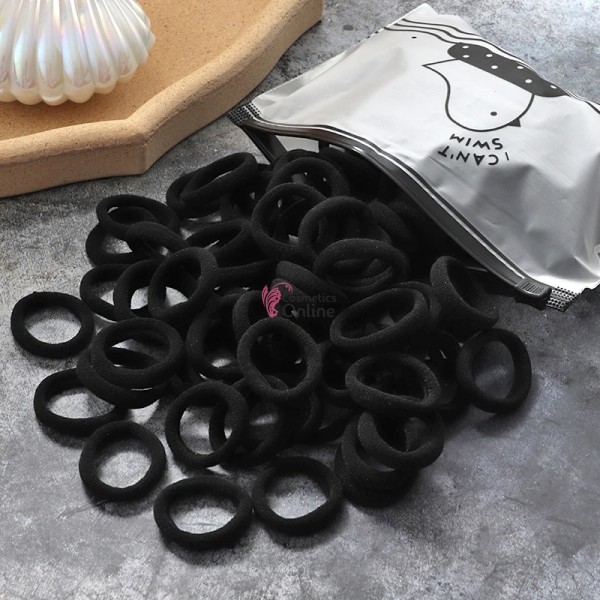 Elastice pentru codite Cod EL027AA, set 100 bucati Negre
